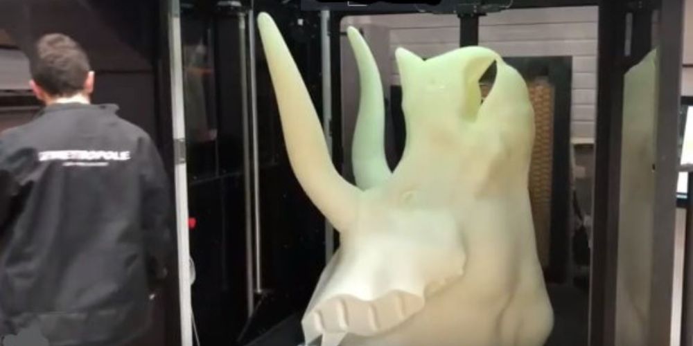 Giant 3d printed dinosaur