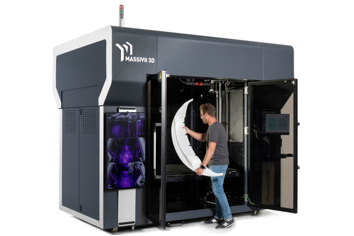 MAssivit 5000 printed part from the 3D printer