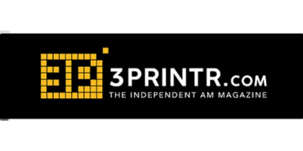 An image of the 3D Printr logo in white and yellow
