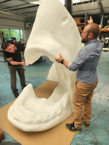 3D Printed Shark Head by Distri-Com on a Massivit 5000