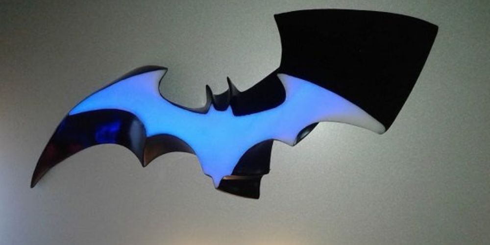 batman printed design in the color blue