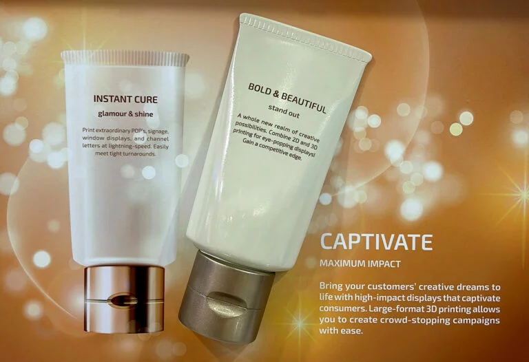 2D / 3D Printed Retail Signage for Cosmetics